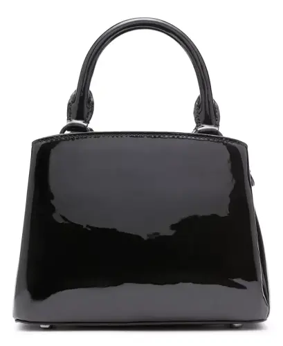 Paige Small Satchel Bag - Black - 2