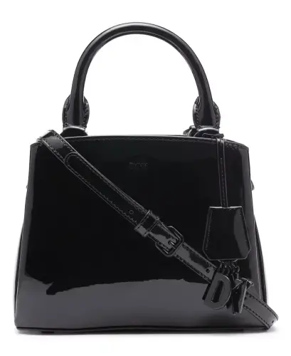 Paige Small Satchel Bag-Black - 1