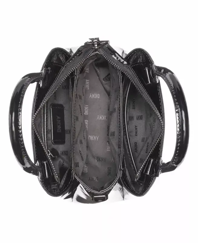 Paige Small Satchel Bag-Black - 4