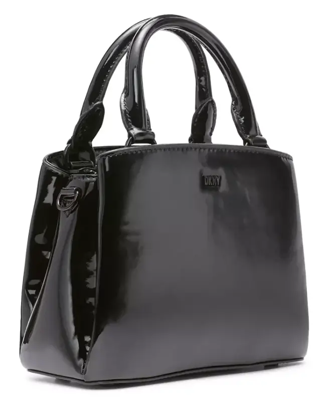Paige Small Satchel Bag-Black - 5