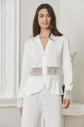 Pajama Six-Piece Bridal Dowry Set - 5040 Ecru-Ecru - 7