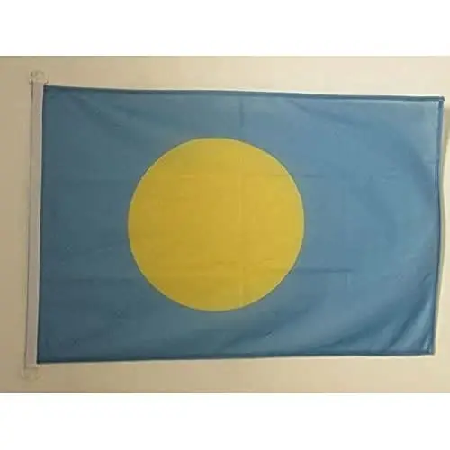 Palau NAUTICAL Flag 18'' x 12'' - Palauan flags 30 x 45 cm. - Banner 12x18 in for boat - AZ FLAG 