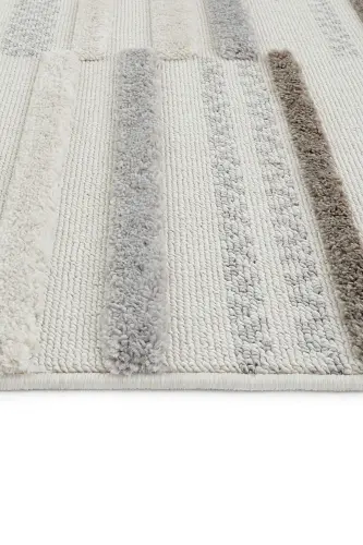 Palazzo 01 Cream Gray Boucle Rug Dustproof Kitchen Rug Kids Room Rug Hallway Runner Rug-Cream Gray - 5