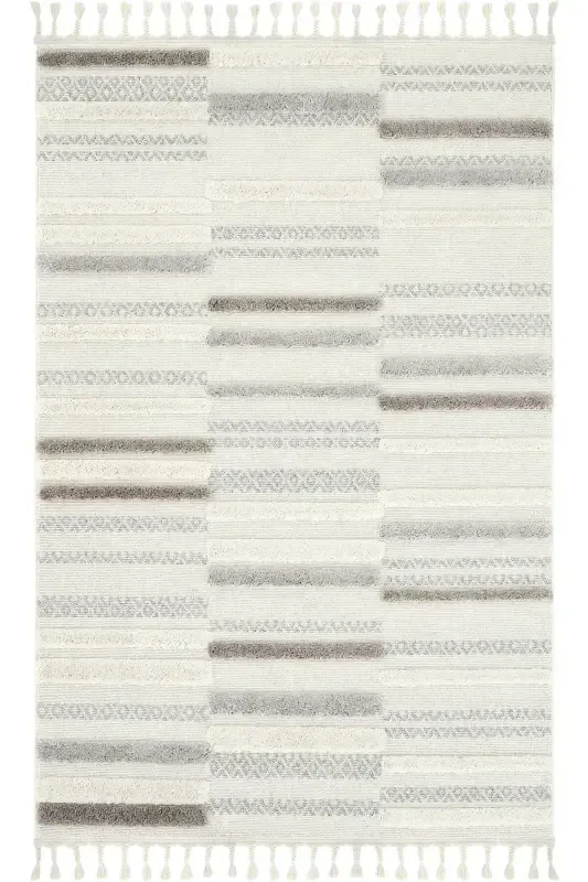 Palazzo 01 Крем Серый Букле Салонный Ковер Пылезащитный Кухонный Ковер Детский Ковер Коридорный Разрезной Коврик - Крем Серый - 2