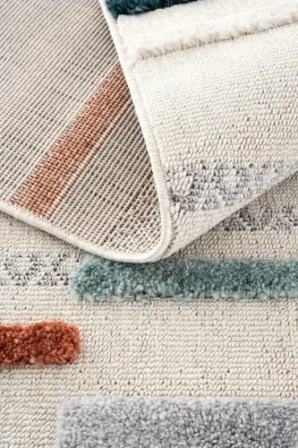 Palazzo 01 Multy Bukle Salon Gilami Tuk bermaydigan Oshxona Gilami Bolalar Xonasi Gilami Koridor Kesma Yo'lak - Multi - 1