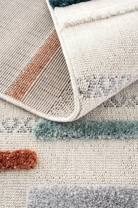 Palazzo 01 Multy Bukle Salon Halısı Hav Vermez Mutfak Halısı Çocuk Odası Halısı Koridor Kesme Yolluk-Multi - COOL HALI