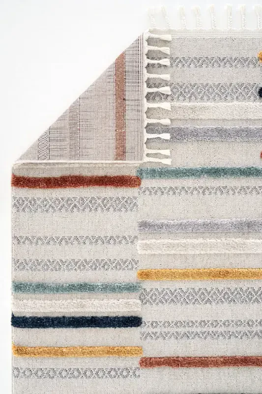 Palazzo 01 Multy Bukle Salon Halısı Hav Vermez Mutfak Halısı Çocuk Odası Halısı Koridor Kesme Yolluk-Multi - 6