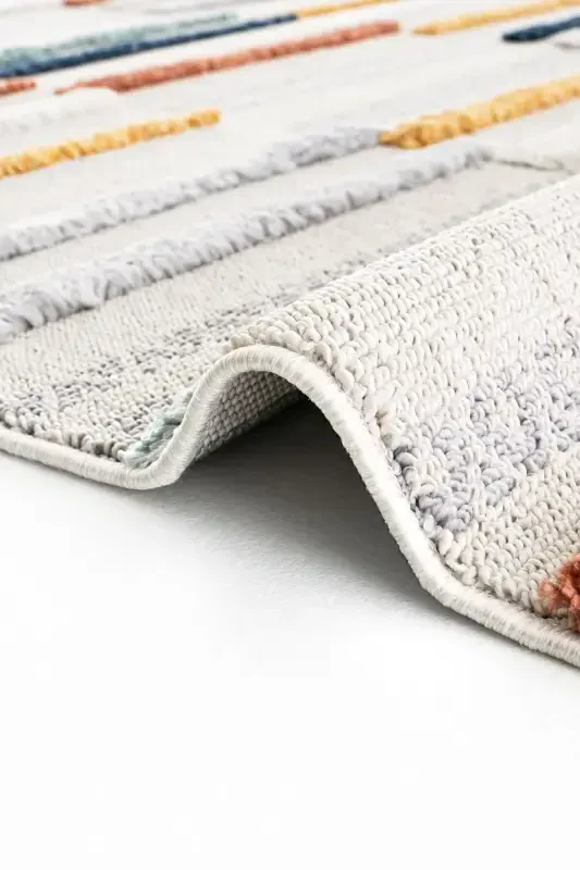 Palazzo 01 Multy Bukle Salon Halısı Hav Vermez Mutfak Halısı Çocuk Odası Halısı Koridor Kesme Yolluk-Multi - 7