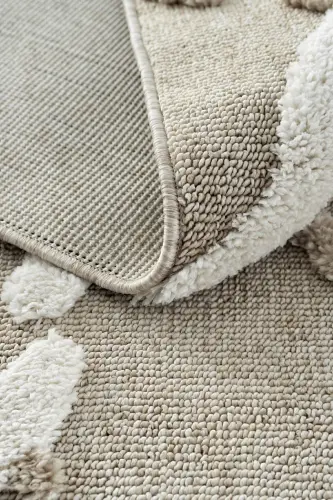 Palazzo 03 Beige White Boucle Living Room Carpet Non-Shedding Kids Room Rug Kitchen Hallway Cut Runner-Beige White - 6