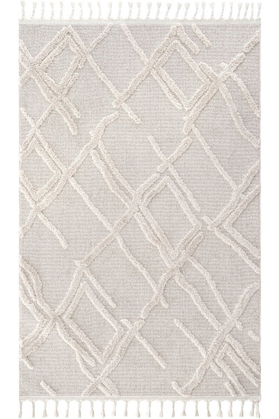 Palazzo 03 Cream Boucle Living Room Rug Non-Shedding Kitchen Rug Children's Room Rug Corridor Cut Rug - 25