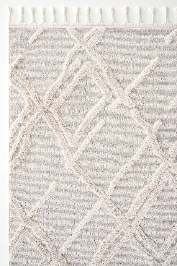 Palazzo 03 Cream Boucle Living Room Rug Non-Shedding Kitchen Rug Children's Room Rug Corridor Cut Rug - 20