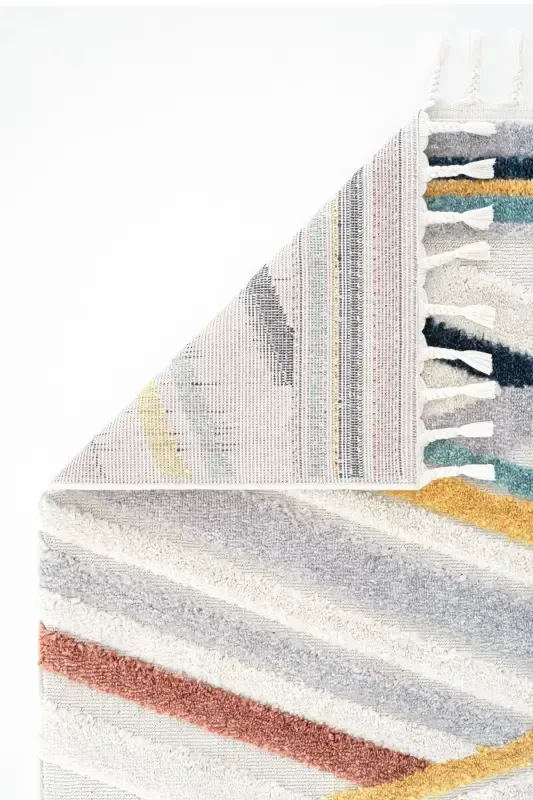 Palazzo 05 Multy Bukle Salon Halısı Hav Vermez Mutfak Halısı Çocuk Odası Halısı Koridor Kesme Yolluk-Multi 8 - COOL HALI