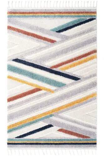 Palazzo 05 Multy Bukle Salon Halısı Hav Vermez Mutfak Halısı Çocuk Odası Halısı Koridor Kesme Yolluk-Multi 8 