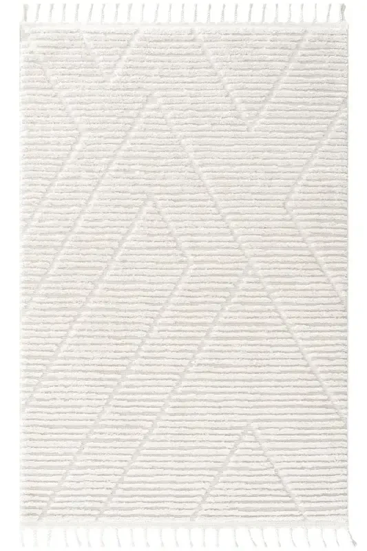Palazzo 08 Cream Boucle Living Room Carpet Non-Shedding Kitchen Carpet Kids Room Carpet Hallway Runner Rug-Cream - 1