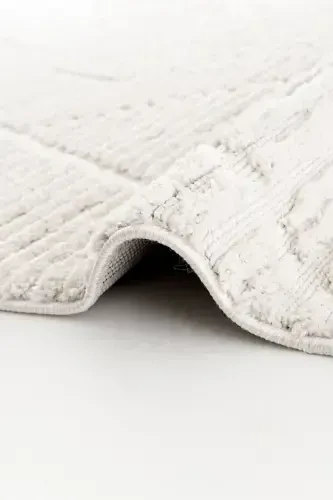 Palazzo 08 Cream Boucle Living Room Carpet Non-Shedding Kitchen Carpet Kids Room Carpet Hallway Runner Rug-Cream - 5