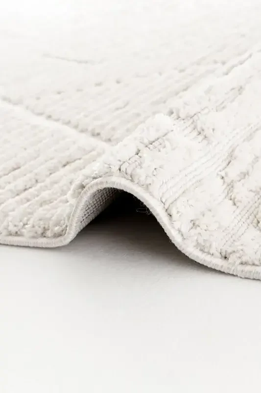 Palazzo 08 Cream Boucle Living Room Carpet Non-Shedding Kitchen Carpet Kids Room Carpet Hallway Runner Rug-Cream - 5