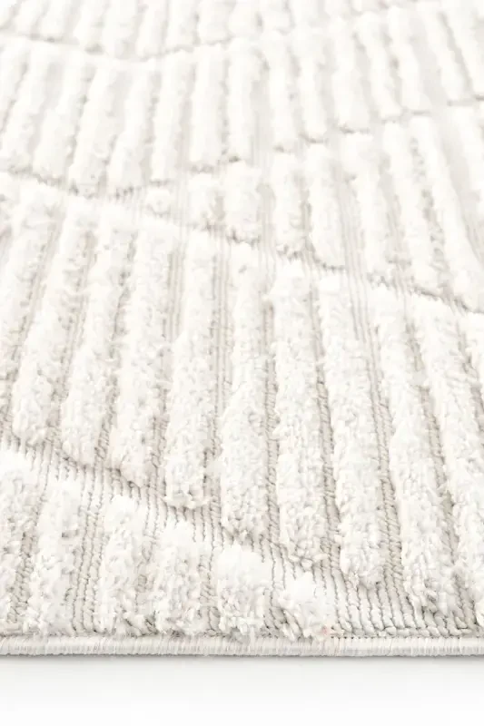 Palazzo 08 Cream Boucle Living Room Carpet Non-Shedding Kitchen Carpet Kids Room Carpet Hallway Runner Rug-Cream - 6