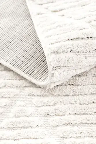 Palazzo 08 Cream Boucle Living Room Carpet Non-Shedding Kitchen Carpet Kids Room Carpet Hallway Runner Rug-Cream - 7