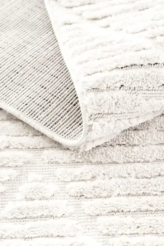 Palazzo 08 Cream Boucle Living Room Carpet Non-Shedding Kitchen Carpet Kids Room Carpet Hallway Runner Rug-Cream - 7