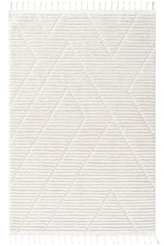 Palazzo 08 Krem Bukle Salon Halısı Hav Vermez Mutfak Çocuk Odası Halısı Koridor Kesme Yolluk (xxx) - Krem 