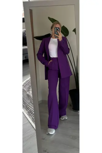 Palazzo Oversize Women's Suit - Purple - GARAMAK (1)