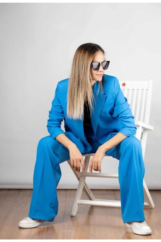 Palazzo Suit-blue - 2