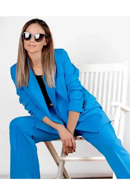 Palazzo Suit-blue - 5