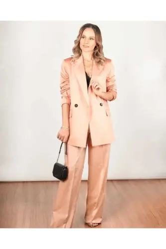 Palazzo Women's Suit-Beige 