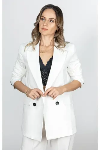 Palazzo Women's Suit-White - 3