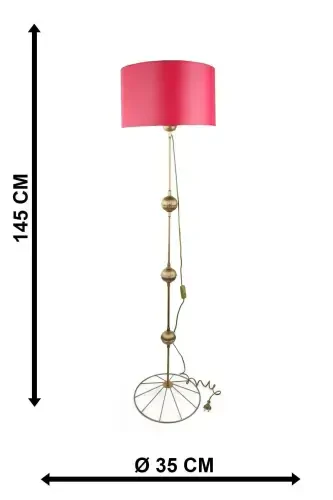 Palermo Floor Lamp Antique No: 18-Dark Pink - 4