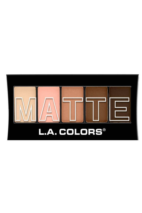 Палетка теней для век La Colors Matte 5 цветов - Тан Каки - 1