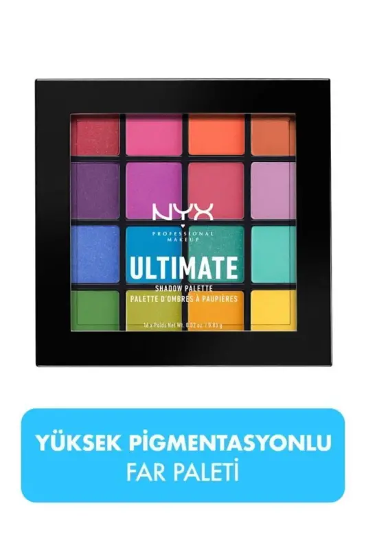 Палетка теней для век - Ultimate Shadow Palette Brights 800897017651-Brights - NYX PROFESSIONAL MAKEUP