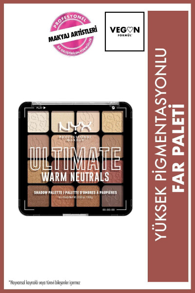 Палетка теней для век - Ultimate Shadow Pallette Теплые нейтральные 800897017644 - 8