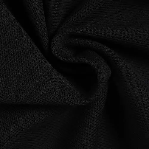 PALINDA Ayollarning kalta yengli qovurg'ali tor ko'ylagi Asosiy V bo'yinli tor futbolka tepalari - 3