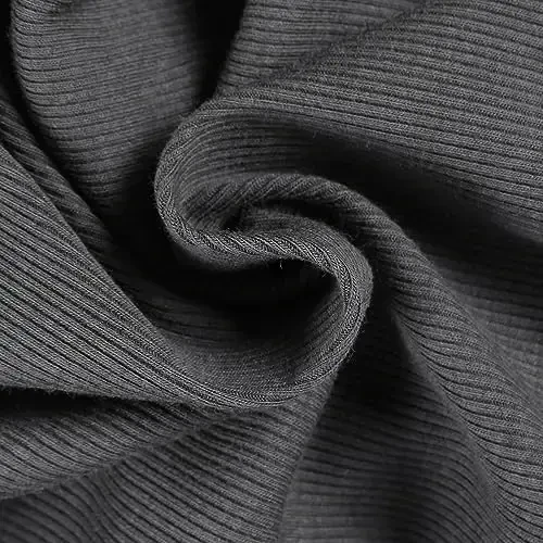 PALINDA Women's Short Sleeves Ribbed Fitted Shirt Basic V Neck Slim T Shirt Tops - 3