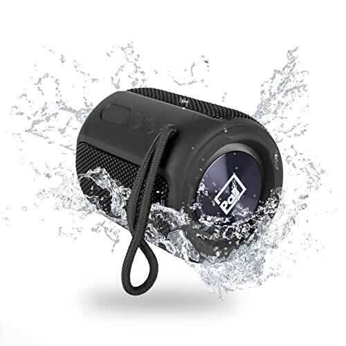 PALL Power Mini, Waterproof Speaker 12W, Excellent for Outdoors | True Wireless Speaker, Compatible with Android and iOS | 6 Hour Playtime | Bluetooth 5.0, Portable - Black - 1