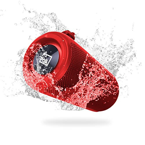 PALL Power One, Waterproof Speaker 20W, Excellent for Outdoors | True Wireless Speaker, Compatible with Android and iOS | 6 Hour Playtime | Bluetooth 5.0, Portable - Red - 1