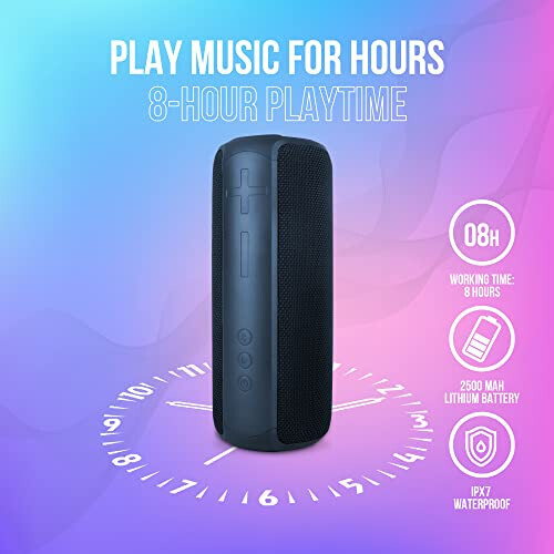 PALL Power Plus, Waterproof Speaker 30W, Excellent for Outdoors | True Wireless Speaker, Compatible with Android and iOS | 8 Hour Playtime | Bluetooth 5.0, Portable - Blue - 2