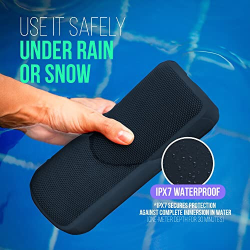 PALL Power Plus, Waterproof Speaker 30W, Excellent for Outdoors | True Wireless Speaker, Compatible with Android and iOS | 8 Hour Playtime | Bluetooth 5.0, Portable - Blue - 6