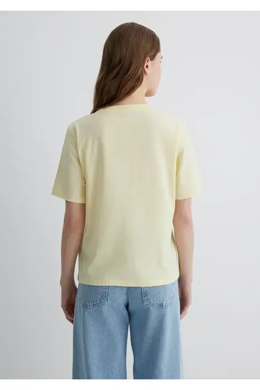 Palm Tree Print Yellow T-Shirt Regular Fit - 6