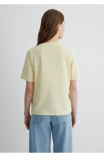 Palma bosmali sari futbolka Regular Fit / Oddiy K - 6