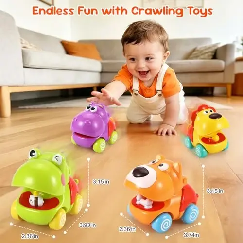 Palmatte Baby Toys 1 Year Old Boy: Infant Cars for Toddlers 1-3 Push and Go Car Baby Toys 18 Months Toddler Toy Age 1 2 3 Year Old Boys Toy Boy Gifts 1st First Birthday Gifts for 1-3 Boys Girls - 6