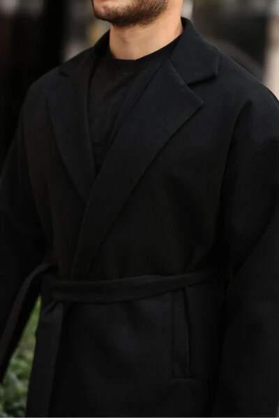 Пальто из кашемира свободного кроя, увеличенного размера. - 7