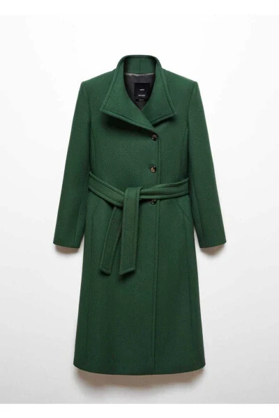 Пальто из шерсти Manteco с поясом - 3