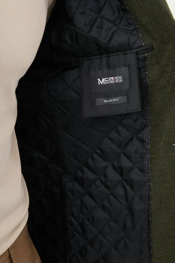 Пальто с отложным воротником на пуговицах - 10