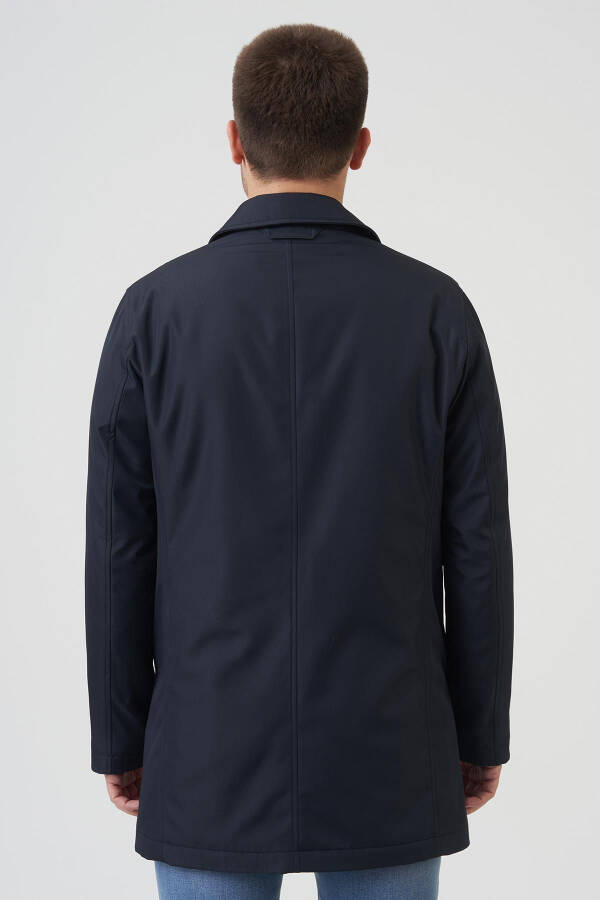 Пальто темно-синего цвета Slim Fit - 16