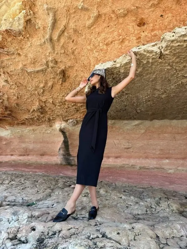 Pamela Kuşakli Vatkali Elbi̇se - 3