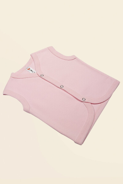 Havuç %100 Pamuk Bebek Yelek-Pembe - 2