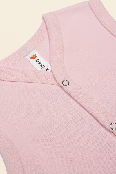 Havuç %100 Pamuk Bebek Yelek-Pembe - 3