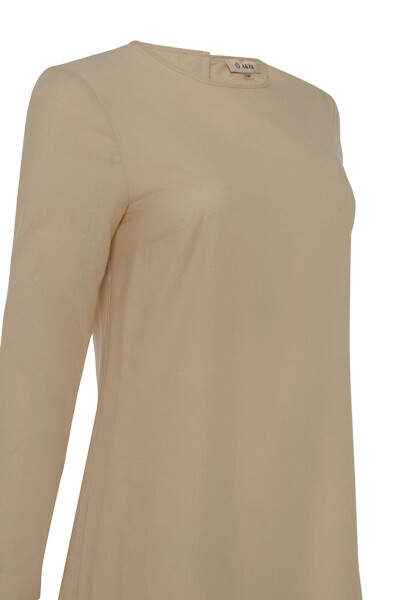 Cotton Jüpon Tunik - Bej - AKER (1)